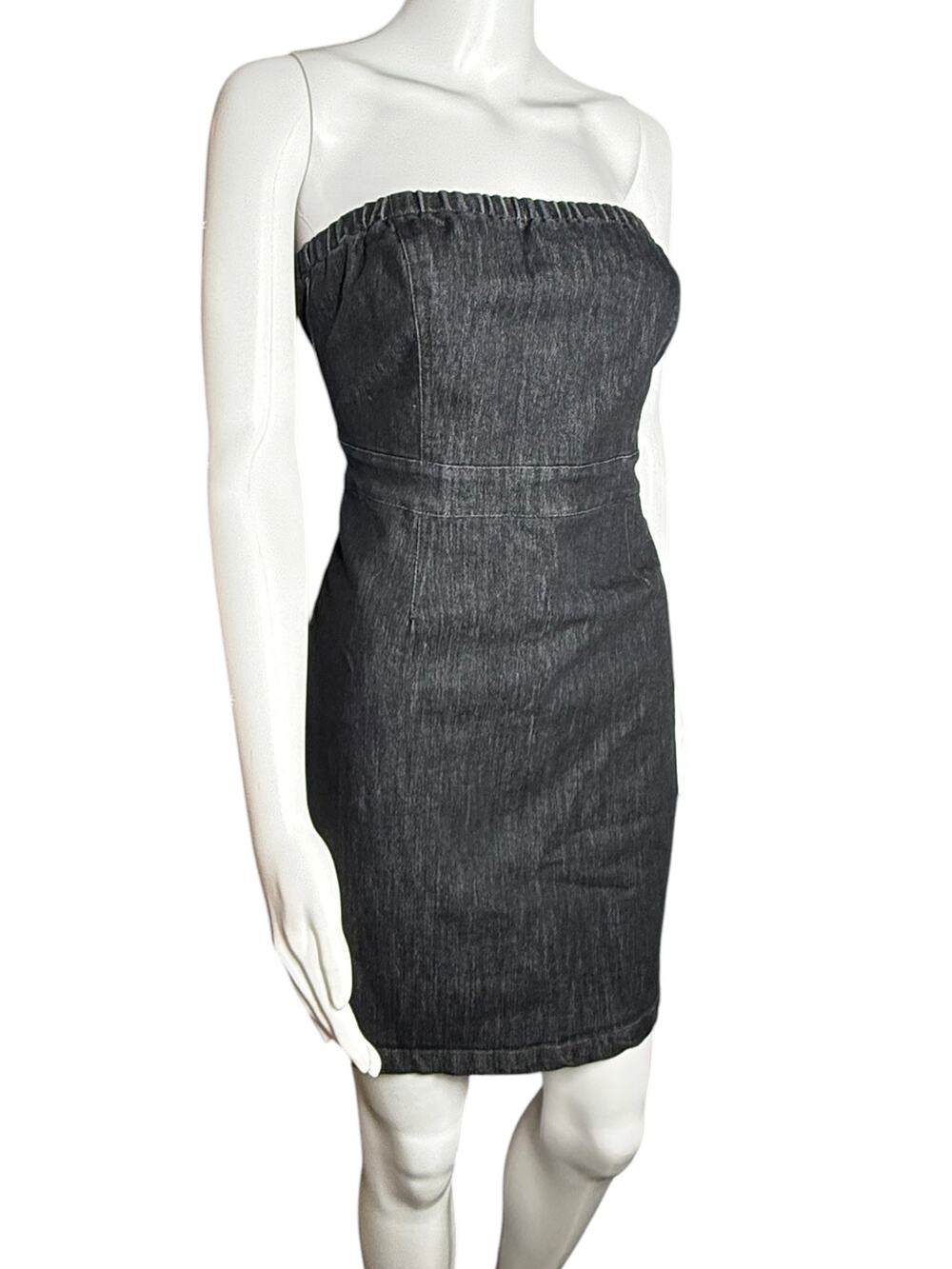y2k Roommates Strapless Dark Wash Denim Mini Dress Size Medium